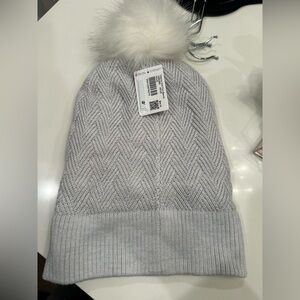 Lululemon Athletica Gray Knit Hat with White Pom